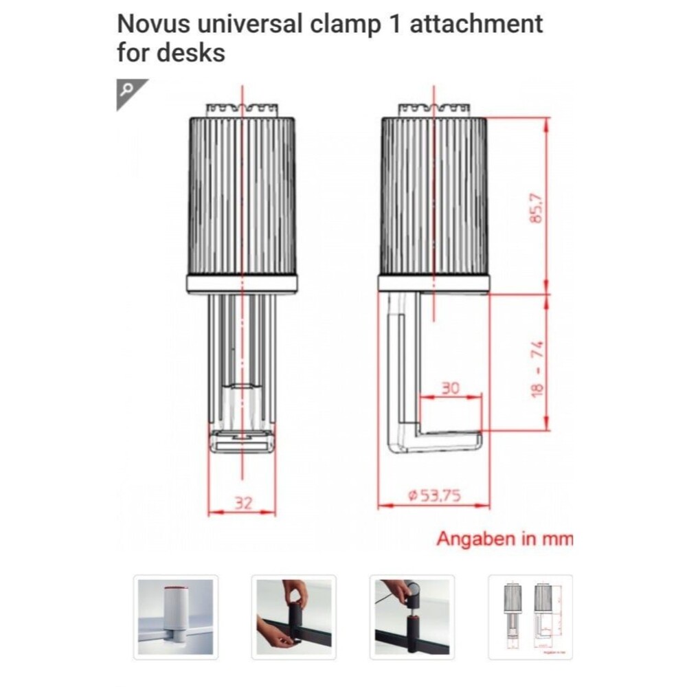 Novus Universal Desk Clamp - Picture 8 of 9